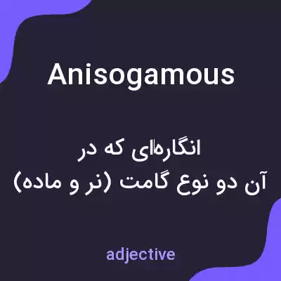 معنی anisogamous به فارسی معنی anisogamous به فارسی