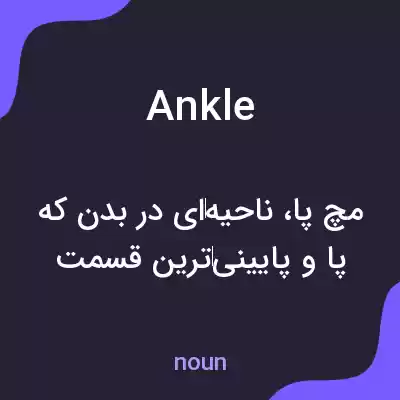 معنی ankle به فارسی معنی ankle به فارسی