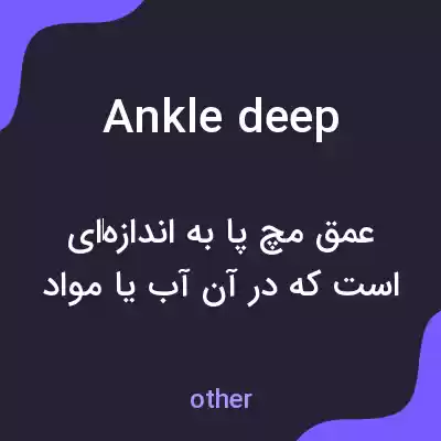معنی ankle deep به فارسی معنی ankle deep به فارسی