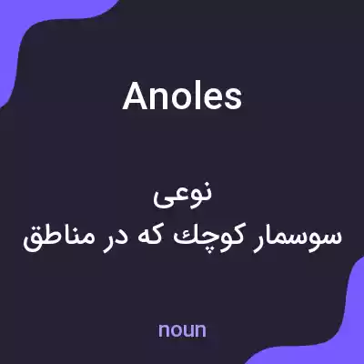 معنی anoles به فارسی