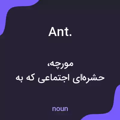 معنی ant. به فارسی معنی ant. به فارسی