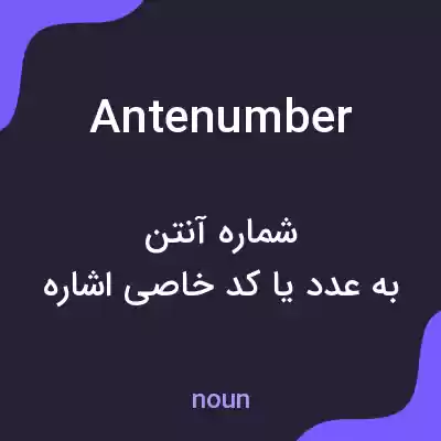 معنی antenumber به فارسی
