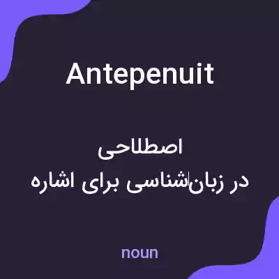 معنی antepenuit به فارسی معنی antepenuit به فارسی