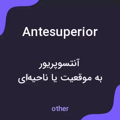 معنی antesuperior به فارسی معنی antesuperior به فارسی