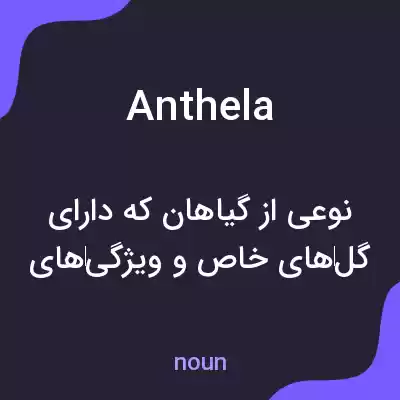 معنی anthela به فارسی