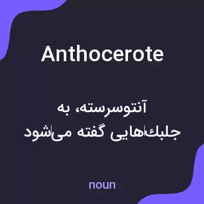معنی anthocerote به فارسی معنی anthocerote به فارسی