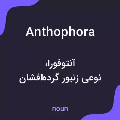 معنی anthophora به فارسی معنی anthophora به فارسی