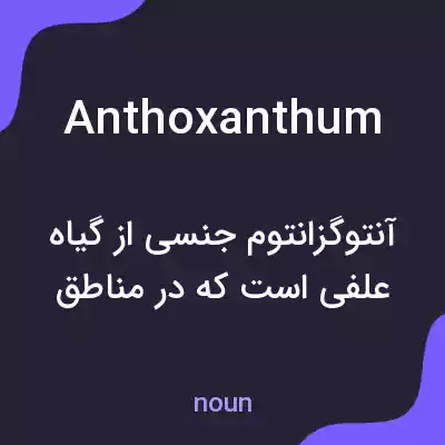 معنی anthoxanthum به فارسی معنی anthoxanthum به فارسی