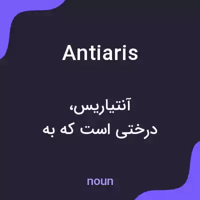 معنی antiaris به فارسی معنی antiaris به فارسی