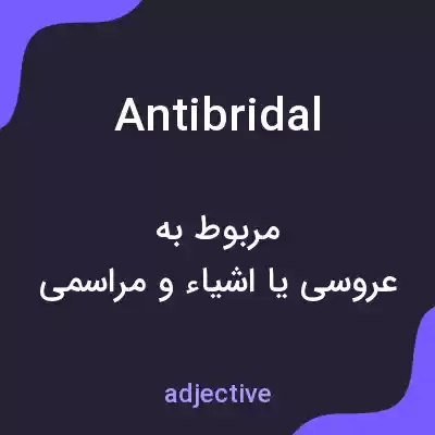 معنی antibridal به فارسی
