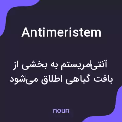 معنی antimeristem به فارسی معنی antimeristem به فارسی