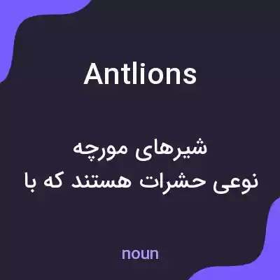 معنی antlions به فارسی معنی antlions به فارسی