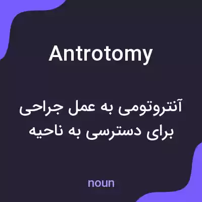 معنی antrotomy به فارسی معنی antrotomy به فارسی