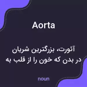 معنی aorta به فارسی معنی aorta به فارسی