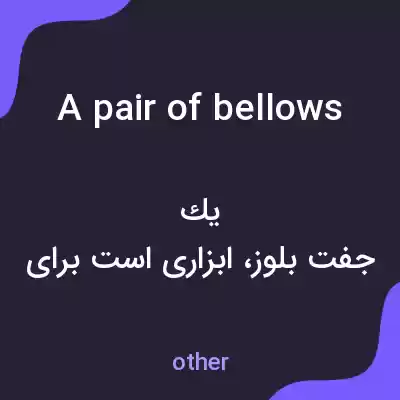 معنی a pair of bellows به فارسی معنی a pair of bellows به فارسی