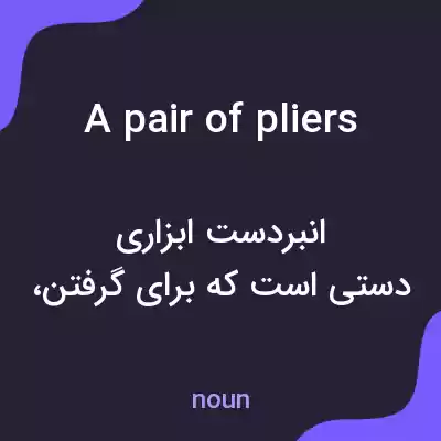 معنی a pair of pliers به فارسی معنی a pair of pliers به فارسی