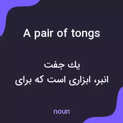 معنی a pair of tongs به فارسی معنی a pair of tongs به فارسی