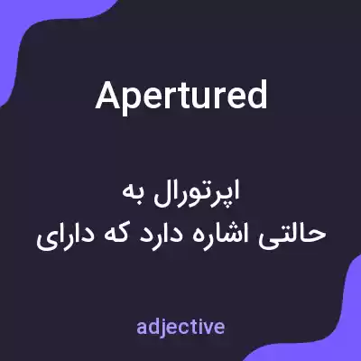 معنی apertured به فارسی معنی apertured به فارسی