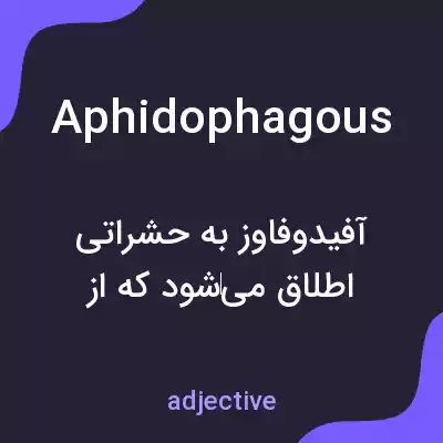 معنی aphidophagous به فارسی معنی aphidophagous به فارسی