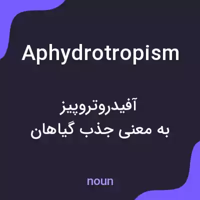 معنی aphydrotropism به فارسی معنی aphydrotropism به فارسی