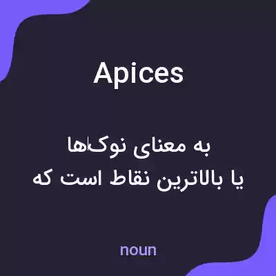 معنی apices به فارسی معنی apices به فارسی