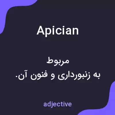 معنی apician به فارسی معنی apician به فارسی