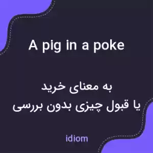معنی a pig in a poke به فارسی معنی a pig in a poke به فارسی