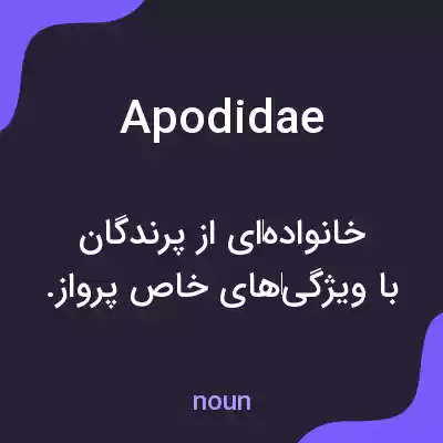 معنی apodidae به فارسی معنی apodidae به فارسی
