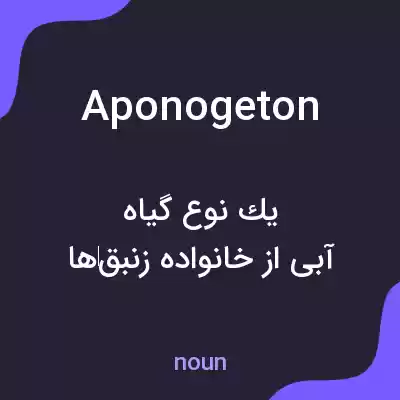 معنی aponogeton به فارسی معنی aponogeton به فارسی