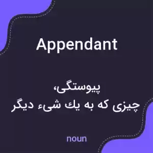 معنی appendant به فارسی
