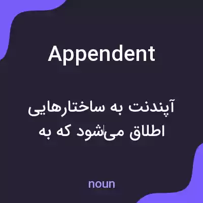 معنی appendent به فارسی معنی appendent به فارسی