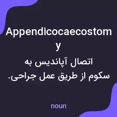 معنی appendicocaecostomy به فارسی معنی appendicocaecostomy به فارسی
