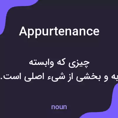 معنی appurtenance به فارسی معنی appurtenance به فارسی
