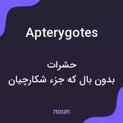 معنی apterygotes به فارسی معنی apterygotes به فارسی