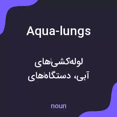 معنی aqua-lungs به فارسی معنی aqua-lungs به فارسی