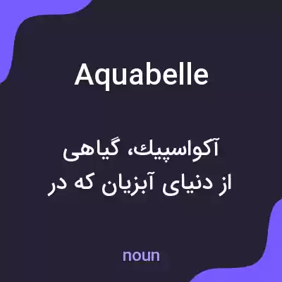 معنی aquabelle به فارسی معنی aquabelle به فارسی