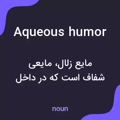 معنی aqueous humor به فارسی معنی aqueous humor به فارسی