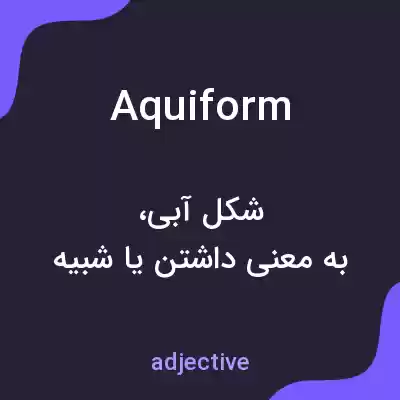 معنی aquiform به فارسی معنی aquiform به فارسی