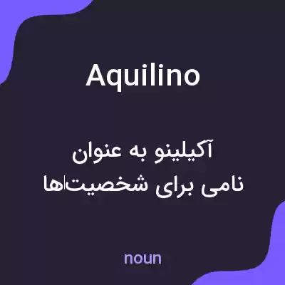 معنی aquilino به فارسی معنی aquilino به فارسی