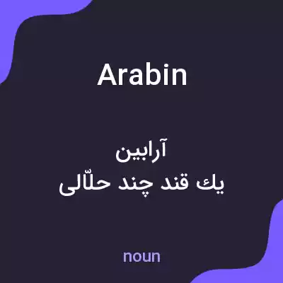 معنی arabin به فارسی معنی arabin به فارسی