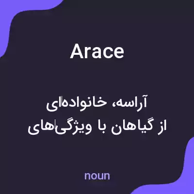 معنی arace به فارسی معنی arace به فارسی