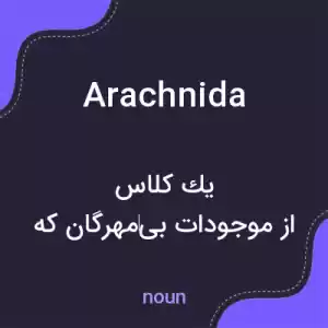 معنی arachnida به فارسی معنی arachnida به فارسی