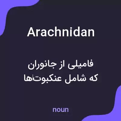 معنی arachnidan به فارسی