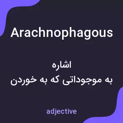 معنی arachnophagous به فارسی معنی arachnophagous به فارسی