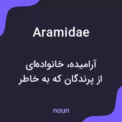 معنی aramidae به فارسی معنی aramidae به فارسی