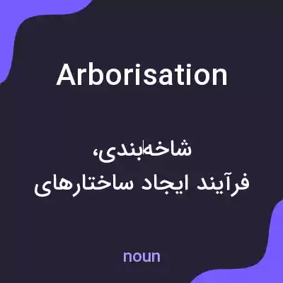 معنی arborisation به فارسی معنی arborisation به فارسی
