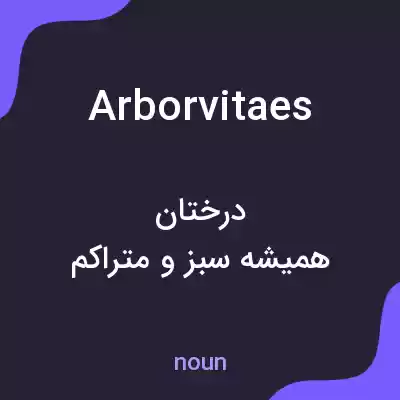 معنی arborvitaes به فارسی معنی arborvitaes به فارسی