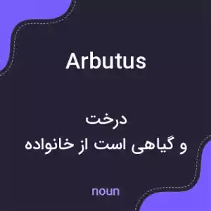 معنی arbutus به فارسی
