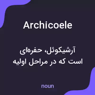 معنی archicoele به فارسی معنی archicoele به فارسی