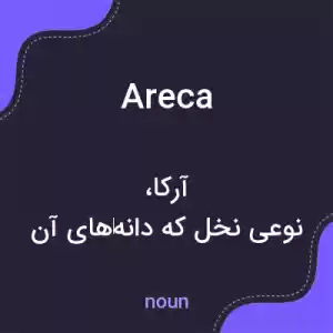 معنی areca به فارسی معنی areca به فارسی